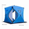 Alomejor Warm Ice Tent, Double Door Design and Vent Hole Design for Better Ventilation Effect Easy Carry Sauna Winter Ice Tent (Blue) view 2