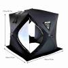 Alomejor Warm Ice Tent, Double Door Design and Vent Hole Design for Better Ventilation Effect Easy Carry Sauna Winter Ice Tent (Black) view 2
