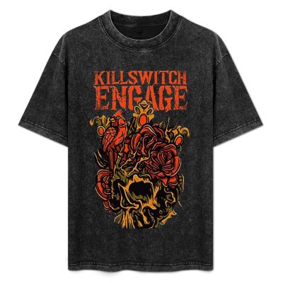 Men's Women's Killswitch Music Engage Band Oversized T-Shirts Vintage Round Neck Short Sleeve Shirts for Men Women L