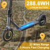Qlaway 8.5" Aluminum Alloy Frame E Scooter for Adults 19 MPH Sport Escooter 350W Motor, Electric Scooter Up to 22 Miles Range, Bearing 265 LBS/APP Control-Gray view 4
