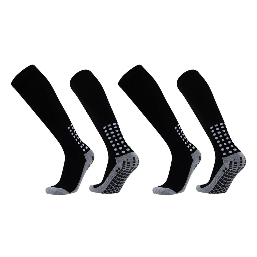 XIASABA Kids Grip Soccer Socks Boys Football Non Slip Socks Cushioned Athletic Crew Socks Running Sports Kids Football Socks Sweat for Boys Girls Child Sport Stock Grip Socks