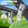 Sonwyoung Golf Divot Repair Tool with Letter Custom Monogrammed Initial Ball Marker Divot Tool New Year Golf Gifts Foldable Metal with Magnetic Putt Alignment for Men Father Golfer(Silver,Letter J) view 4
