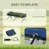 RENPINYOUX Outdoor Folding Bed Set, Camping Bed, Single Travel Bed, Equipped with Mattress, Sleeping Bag, Pillow and Handbag, Comfortable and Portable, Suitable for Travel Camping Beach view 3