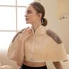 XGOPTS Women Elderly Shoulder Shawl Cape Thick Soft Fleece Padded Shoulder Warmer Wrap Adaptive Easy-Dress Bed Jacket Cape view 3