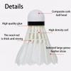 ABPETE 12 PCS Badminton Birdies:White Goose Feather Badminton Shuttlecocks,Birdie Balls with Highly Elastic High-Speed and Durable,Shuttlecocks Feather Suitable for Beginners,Trainers and Amateurs view 2