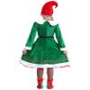 Agoky Womens Elf Costume 4-Piece Set Long Sleeve Elf Dress Back Zipper Dress with Stockings Belt Hat and Elf Shoes Green XX-Large view 2