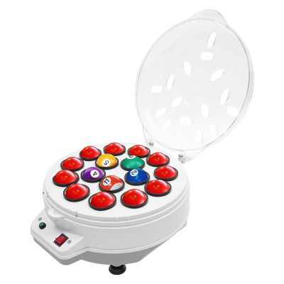 Automatic Billiard Ball Cleaner Machine for 16 Balls, 180W 1000RPM Commercial Pool Ball Washer with Wool Ring, Quiet Tabletop Cleaner Polisher for Home Game Room, Billiard Hall, Bar & Club Use