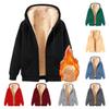 Unisex Women's Fleece Zip up Hoodie Warm and Cozy Sherpa Lined Sweatshirt Winter Fluffy Sweaters Hooded Jackets Coat view 1