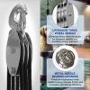 SALIFTFE Block and Tackle Pulley System, Upgraded 3-Wheel Rope Pulley Hoist, 5:1 Lifting Power, 1100LB Work Load with 55Ft of 1/4" Rope, Ultra-Compact Rope Hoist for Garage, Hunting, and Heavy Lifting view 3