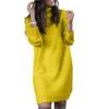 LIXINGHEITANG Women Winter Loose Sweater -Length Dress Long Sleeve Autumn Turtleneck Warm Knitted Casual s5 Yellow S view 1