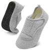 BARERUN Wide Diabetic Shoes for Women Men Adjustable Walking Shoes Comfortable Arthritis Edema House Shoes Non-slip Indoor Outdoor Slippers Grey 5.5-6.5 Women 4-5 Men view 1