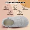 BARERUN Wide Diabetic Shoes for Women Men Adjustable Walking Shoes Comfortable Arthritis Edema House Shoes Non-slip Indoor Outdoor Slippers Grey 5.5-6.5 Women 4-5 Men view 3