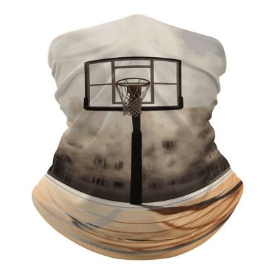 Amazing Basketball Court Neck Gaiter UPF 50+ Sun Protection Face Mask Elastic Balaclavas Bandana Cooling Face Cover Scarf Cycling Neck Warmer Breathable Headwear for Men Women