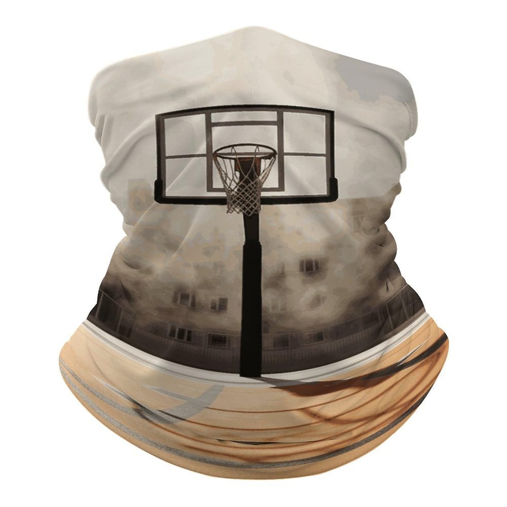Amazing Basketball Court Neck Gaiter UPF 50+ Sun Protection Face Mask Elastic Balaclavas Bandana Cooling Face Cover Scarf Cycling Neck Warmer Breathable Headwear for Men Women