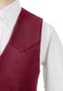 Tesscy Boys Vests Suede Leather Cowboy Style Vest Western Retro Burgundy Waistcoat Size 12 view 3