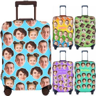 Boneker Custom Luggage Cover Personalized Suitcase Cover Add Your Name Photo Text Logo Double Sided Design Customized Elastic Protector Washable luggage cover protector for TravelS-XL (Avatar, XL)