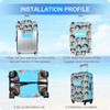 Boneker Custom Luggage Cover Personalized Suitcase Cover Add Your Name Photo Text Logo Double Sided Design Customized Elastic Protector Washable luggage cover protector for TravelS-XL (Avatar, XL) view 3