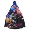 OUSIKA Unisex Full Length Halloween Hooded Cloak Coral Reef Fish Aquarium Hooded Robe Witch Cape for Halloween Cosplay Costume view 1