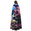 OUSIKA Unisex Full Length Halloween Hooded Cloak Coral Reef Fish Aquarium Hooded Robe Witch Cape for Halloween Cosplay Costume view 4