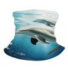 Kiss Dolphin Tale Neck Gaiter UPF 50+ Sun Protection Face Mask Elastic Balaclavas Bandana Cooling Face Cover Scarf Cycling Neck Warmer Breathable Headwear for Men Women view 3