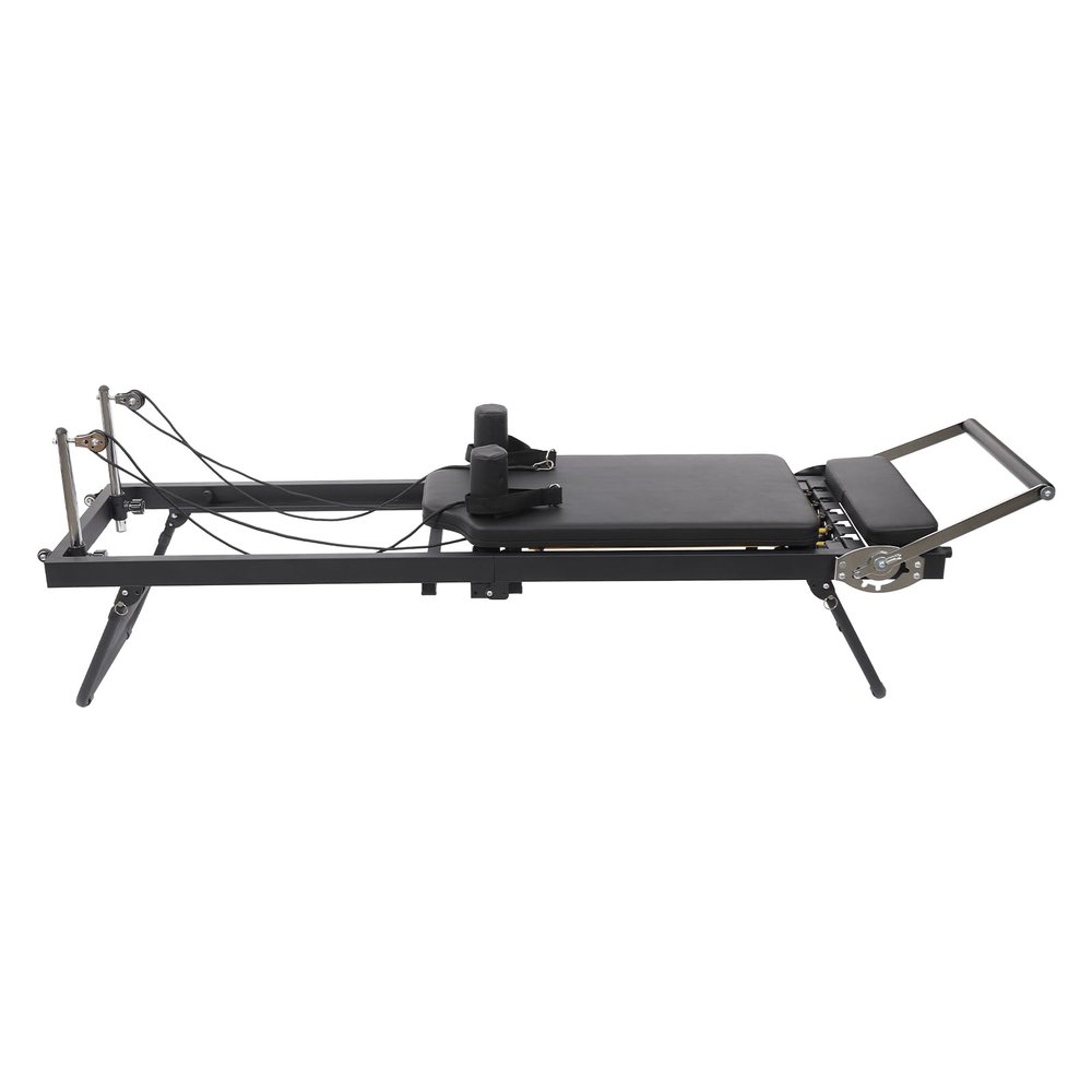 Bacacoo Multifunctional Yoga Fitness Equipment, Foldable Pilates Reformer Machine, Pilates Exercise Equipment Up to 264.55lbs Weight Capacity for Homes, Offices, Yoga Studios (Black)