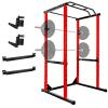 Power Cage, Power rack with a load capacity of 1200 pounds, Weight Cage with 14-Speed Adjustable Squat Bar, power racks for home gym-Stainless Steel (Red) view 1
