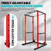 Power Cage, Power rack with a load capacity of 1200 pounds, Weight Cage with 14-Speed Adjustable Squat Bar, power racks for home gym-Stainless Steel (Red) view 3