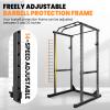 Power Cage, 1200 Pounds Power Rack With J Hook, Weight Cage With 14-Speed Adjustable, Power Racks For Home Gym (Black) view 4