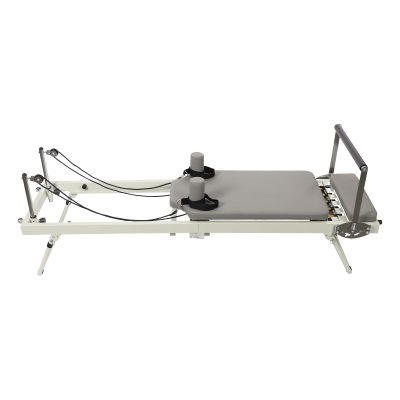 Bacacoo Foldable Pilates Reformer Machine, Multifunctional Yoga Fitness Equipment, Pilates Exercise Equipment Up to 264.55lbs Weight Capacity for Homes, Offices, Yoga Studios (Grey)