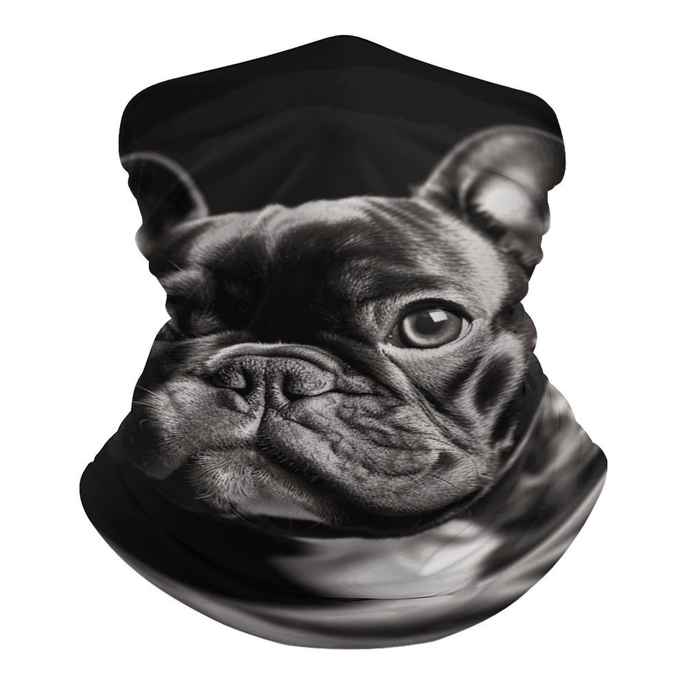 French Bulldog Neck Gaiter UPF 50+ Sun Protection Face Mask Elastic Balaclavas Bandana Cooling Face Cover Scarf Cycling Neck Warmer Breathable Headwear for Men Women