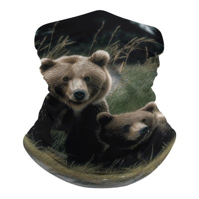 A Mother And A Cub Bears Neck Gaiter UPF 50+ Sun Protection Face Mask Elastic Balaclavas Bandana Cooling Face Cover Scarf Cycling Neck Warmer Breathable Headwear for Men Women