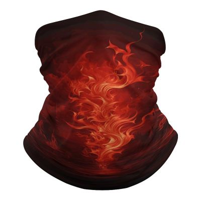 Red Flame Neck Gaiter UPF 50+ Sun Protection Face Mask Elastic Balaclavas Bandana Cooling Face Cover Scarf Cycling Neck Warmer Breathable Headwear for Men Women