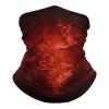Red Flame Neck Gaiter UPF 50+ Sun Protection Face Mask Elastic Balaclavas Bandana Cooling Face Cover Scarf Cycling Neck Warmer Breathable Headwear for Men Women view 1