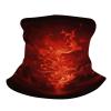 Red Flame Neck Gaiter UPF 50+ Sun Protection Face Mask Elastic Balaclavas Bandana Cooling Face Cover Scarf Cycling Neck Warmer Breathable Headwear for Men Women view 3