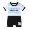Cnins Baby Argentina #10 Soccer Outfits  Unisex Argentina Newborn Infant Soccer Romper 3-6M (At-Romper, 3-6M) view 1