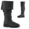 SACFOF Women Medieval Pirate Boots Round Toe Halloween Costume Boots Mid Calf Gothic Cosplay Boots Renaissance Boots view 3