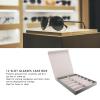 12 Slot Eyewear Case Sunglass Storage Case with Lid, PU Leather Glasses Collector Display Organizer for Jewellery Watches, Always Keep Your Eyewear Protected and Organized view 2