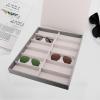12 Slot Eyewear Case Sunglass Storage Case with Lid, PU Leather Glasses Collector Display Organizer for Jewellery Watches, Always Keep Your Eyewear Protected and Organized view 4
