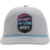 HOOEY Cheyenne Western Trucker Hat for Men  Adjustable Snapback Baseball Cap with Braided Rope - One-Size 1872 Western Bucking-Bronco Embroidered Patch Design - Grey view 4