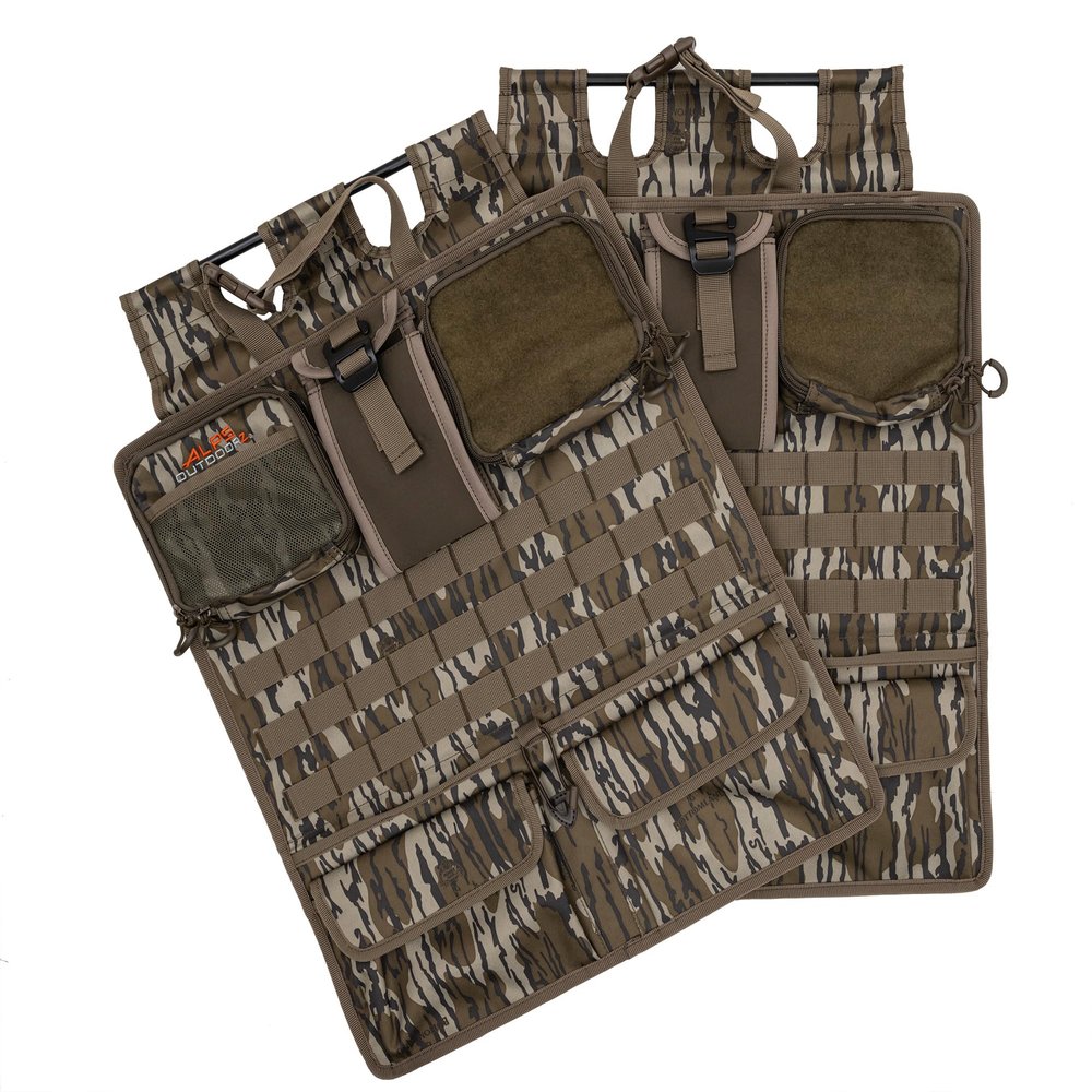 ALPS OutdoorZ Nomad Vehicle Organizer  Mossy Oak Bottomland Camo Seat Back Organizer with MOLLE Webbing, Multiple Storage Pockets & Adjustable Straps for Hunting, Overlanding & Truck Gear