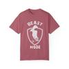Beast Mode T-Shirt, Fitness Tee, Gym Motivation Shirt, Athleisure Wear, Vintage Style Top Crimson view 1