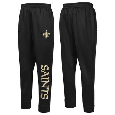 Outerstuff NFL Men's Side Line Elastic Tech Jogger, New Orleans Saints, Size X-Large Team Color