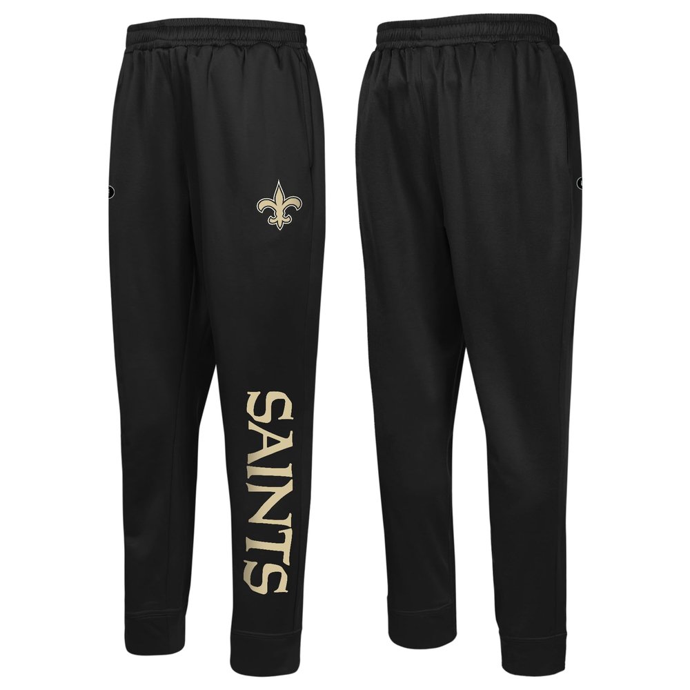 Outerstuff NFL Men's Side Line Elastic Tech Jogger, New Orleans Saints, Size X-Large Team Color