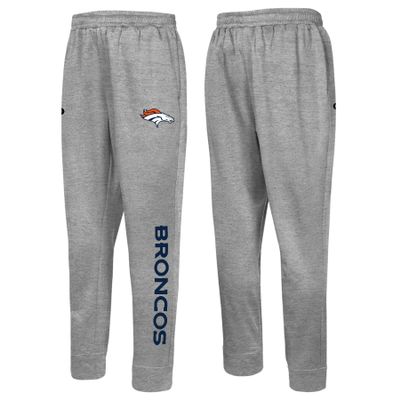 Outerstuff NFL Men's Side Line Elastic Tech Jogger, Denver Broncos, Size Small Gray