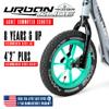 Large Kick Scooter for Adults, Teens & Kids 8-12 with Kickstand  12" Air-Filled Tires, Wide Deck, Lightweight Steel Frame  Madd Gear Urban Glide (Teal/Grey) view 2