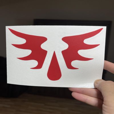 Angel Wings Bleeding Blood Die Cut Vinyl Decal Sticker for Car Truck Motorcycle Window Bumper Wall Decor (Color Gloss White, 10")