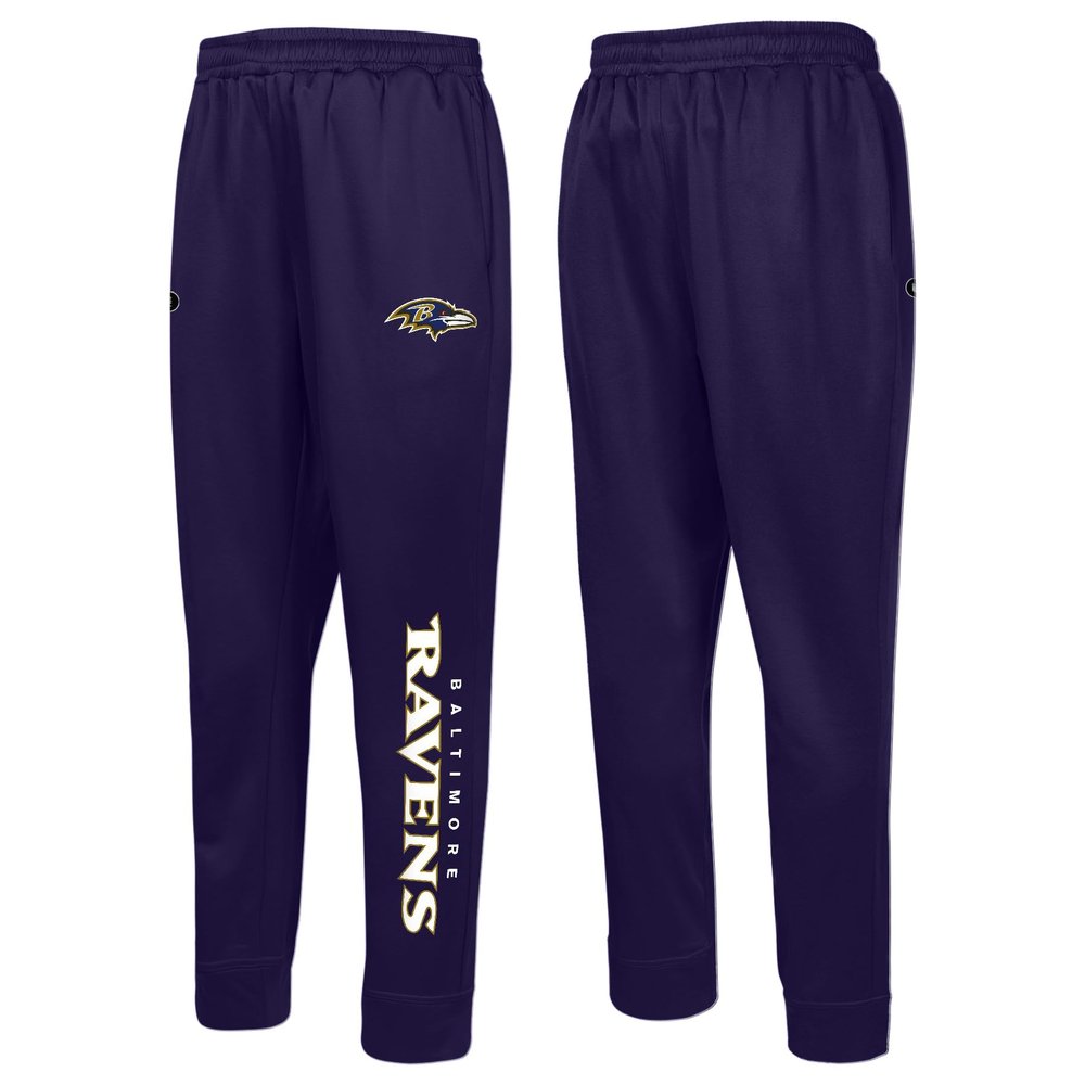 Outerstuff NFL Men's Side Line Elastic Tech Jogger, Baltimore Ravens, Size X-Large