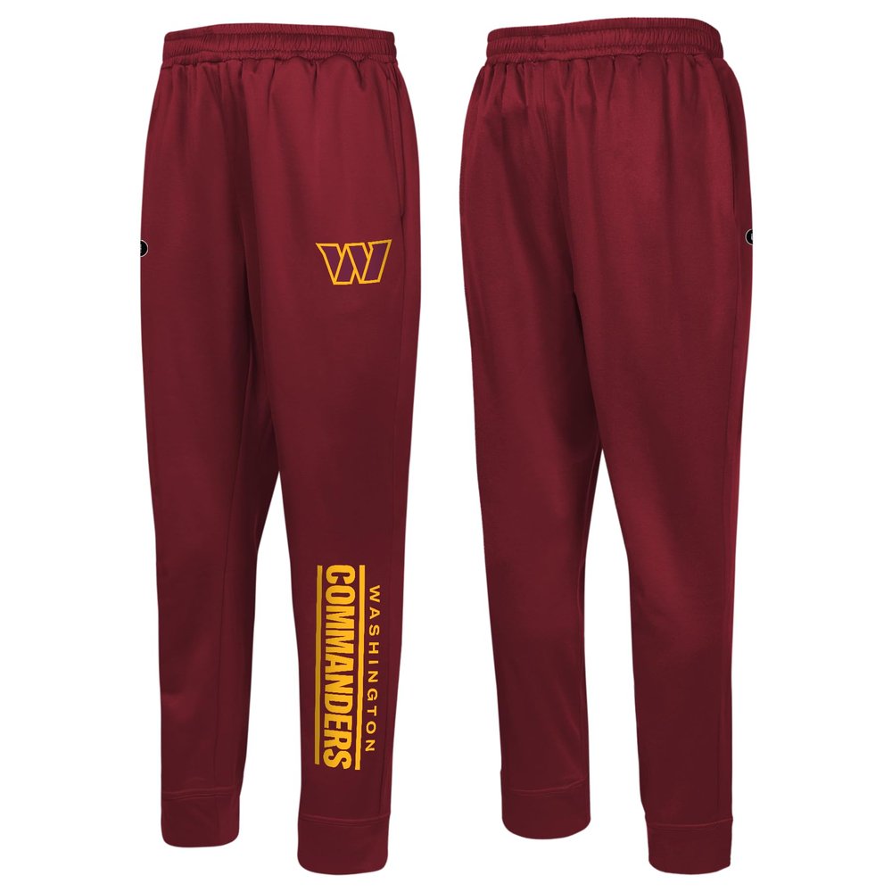 Outerstuff NFL Men's Side Line Elastic Tech Jogger, Washington Commanders, Size Medium Team Color