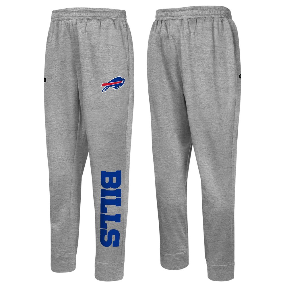 Outerstuff NFL Men's Side Line Elastic Tech Jogger, Buffalo Bills, Size XX-Large Gray