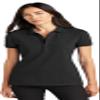Mercer+Mettle Women's Stretch Heavyweight Pique Polo | Short Sleeve Collared Shirt for Women, Moisture Wicking Work Top, Deep Black, Small view 1